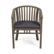 Outdoor Wooden Dining Chairs With Cushions (Set of 2) - R&R Furniture Gallery (Fountain Valley, CA)