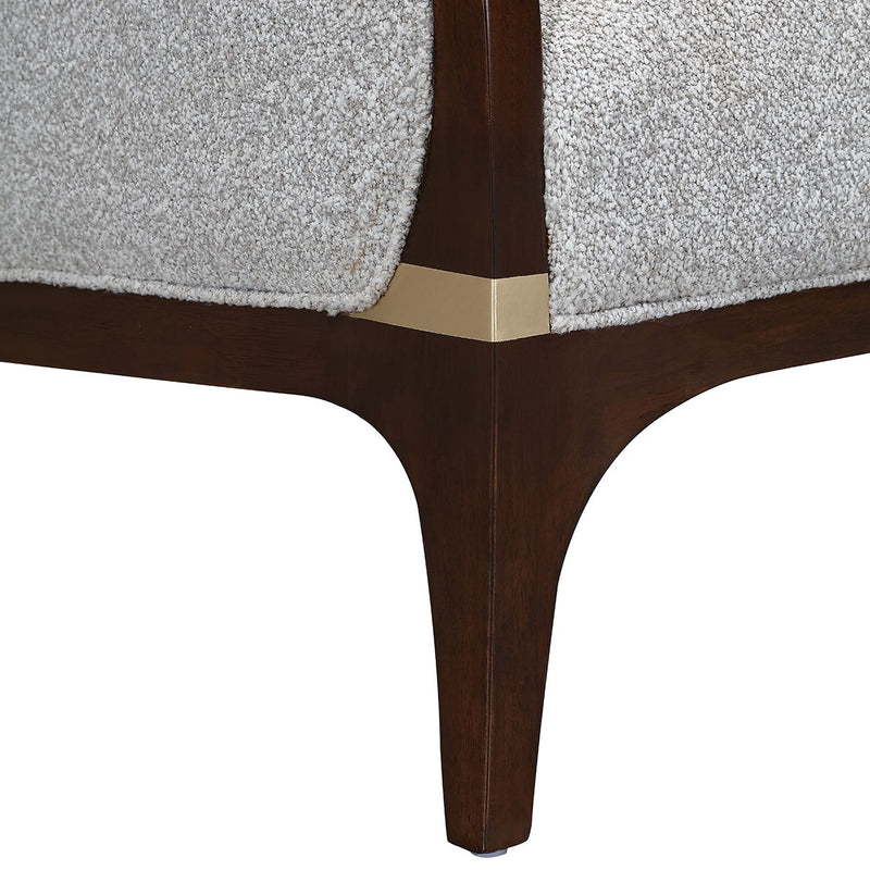 Houston - Matching Chair - Pebble / Walnut - R&R Furniture Gallery (Fountain Valley, CA)
