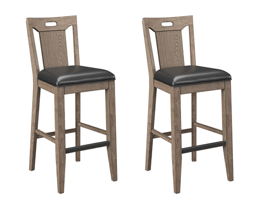Slat Back Bar Stools (Set of 2) - Brown - R&R Furniture Gallery (Fountain Valley, CA)