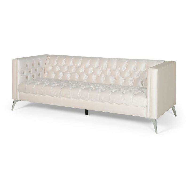 Contemporary 3 Seater Sofa With Button Tufting - R&R Furniture Gallery (Fountain Valley, CA)