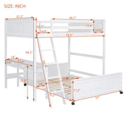 Full Over Full Bunk Bed With Desk - R&R Furniture Gallery (Fountain Valley, CA)