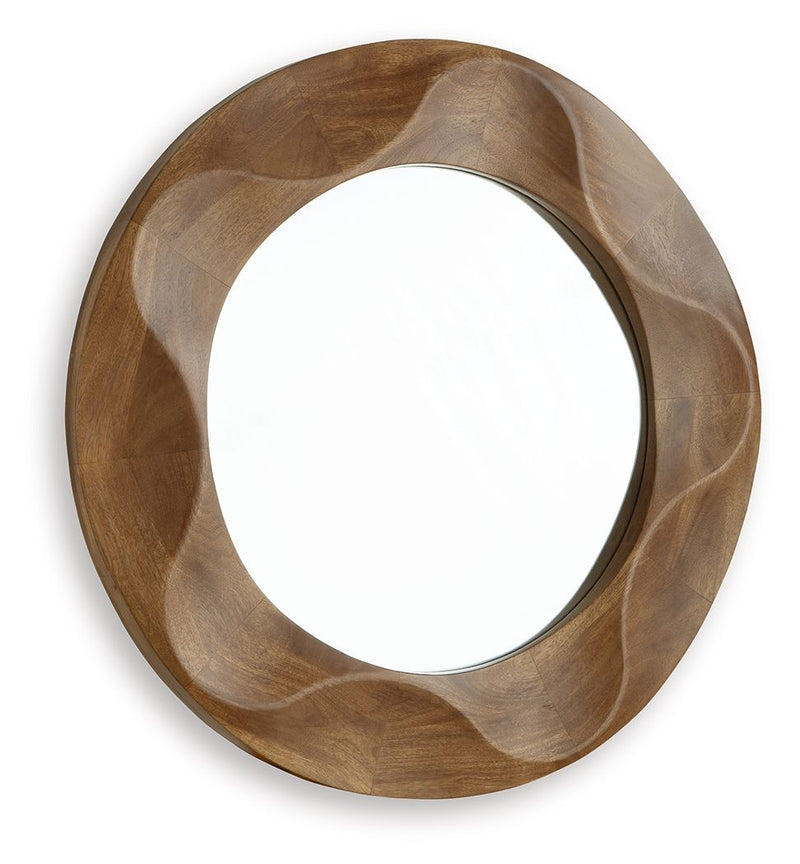 Aajon - Accent Mirror - Brown - R&R Furniture Gallery (Fountain Valley, CA)