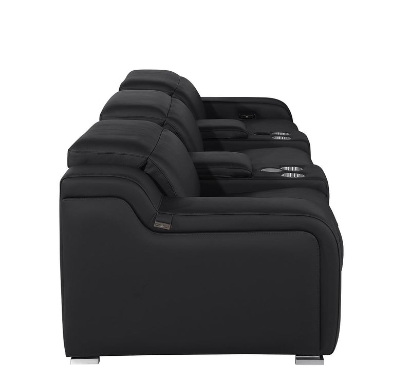 1116 - 5-Piece Modular Power Reclining Sofa In With 3 Power Recliners & Power Headrests