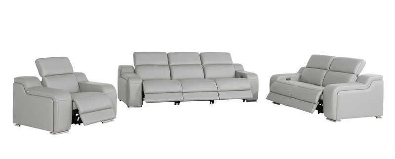 1116 - 6-Piece Modular Power Reclining Sofa, Loveseat & Chair Set In With 6 Power Recliners & Power Headrests