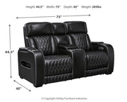 Boyington - Power Reclining Loveseat With Console/Adj Hdrst - R&R Furniture Gallery (Fountain Valley, CA)