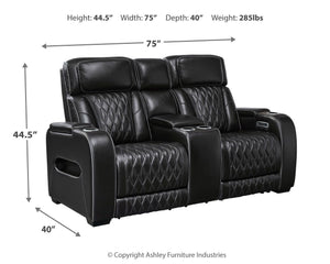 Boyington - Power Reclining Loveseat With Console/Adj Hdrst - R&R Furniture Gallery (Fountain Valley, CA)