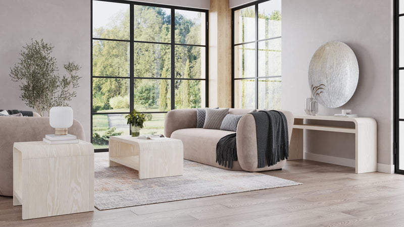 Drake Ash Wood Side Table in Sugar