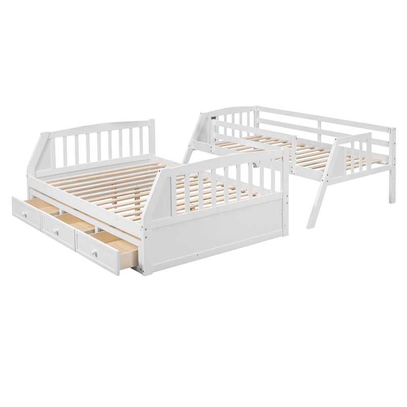 Bunk Bed With Drawers, Ladder And Storage Staircase - R&R Furniture Gallery (Fountain Valley, CA)