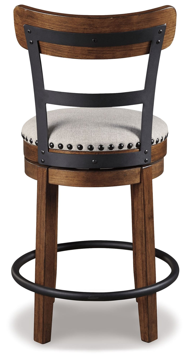 Valebeck - Full Back Swivel Stool - R&R Furniture Gallery (Fountain Valley, CA)