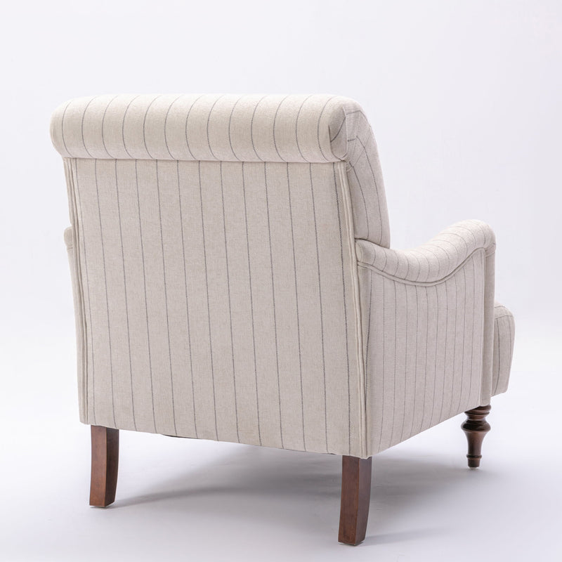 Sylvia - Striped Arm Chair - Natural - R&R Furniture Gallery (Fountain Valley, CA)