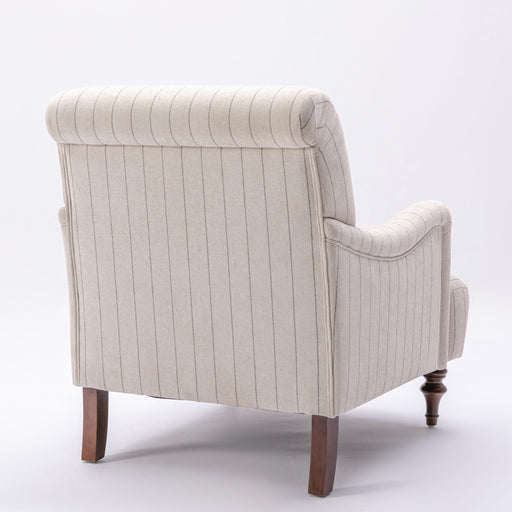 Sylvia - Striped Arm Chair - Natural - R&R Furniture Gallery (Fountain Valley, CA)