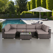 Seating Set With Cushions Handcrafted Wicker Design - R&R Furniture Gallery (Fountain Valley, CA)