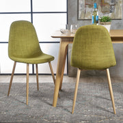 Modern Minimalist Fabric Dining Chair With Iron Legs - R&R Furniture Gallery (Fountain Valley, CA)