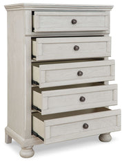 Robbinsdale - Five Drawer Chest - Youth - Antique White - R&R Furniture Gallery (Fountain Valley, CA)