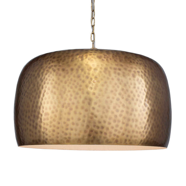 Lemont - Hammered Brass 1 Light Pendant - Brass
