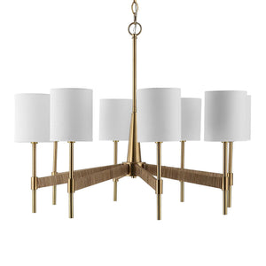 Lautoka - Rattan 8 Light Chandelier - Light Brown