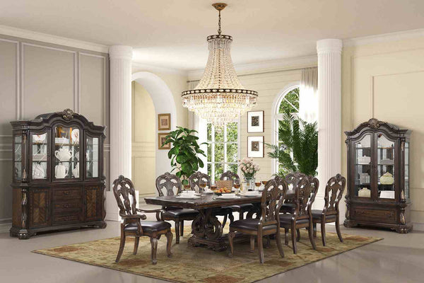 Leovanni - 7 Pc. Dining Table Set (2AC+4SC)