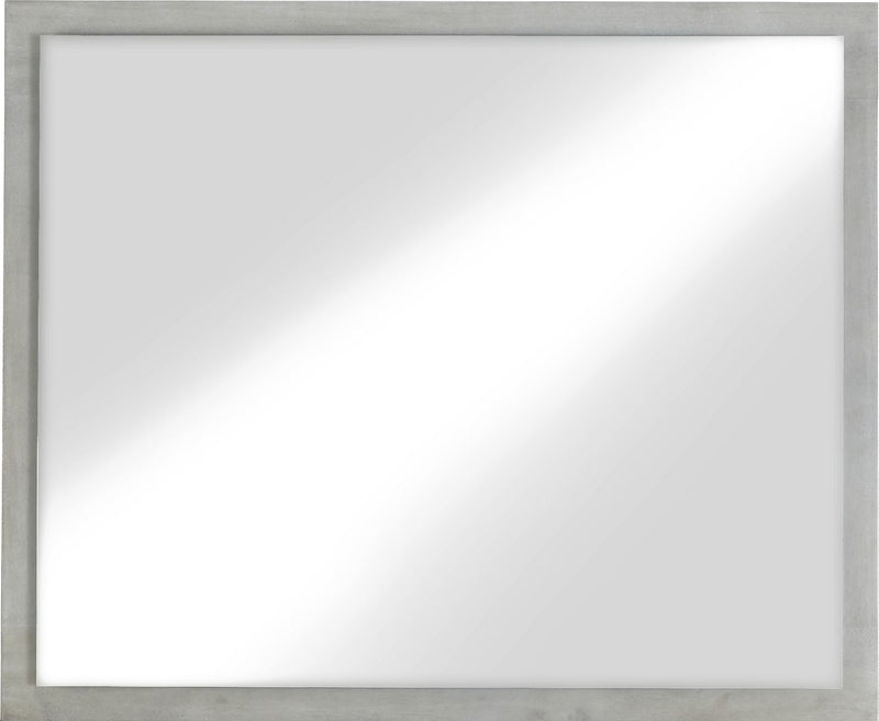 Destination Floating Glass Mirror in Cotton Grey