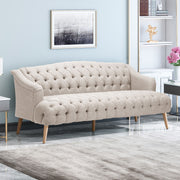 Comfy 3 Seat Sofa With Wooden Legs, For Living Room And Study - R&R Furniture Gallery (Fountain Valley, CA)
