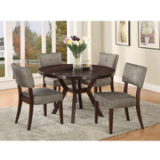 Drake - Side Chair (Set of 2) - Gray Fabric & Espresso - R&R Furniture Gallery (Fountain Valley, CA)