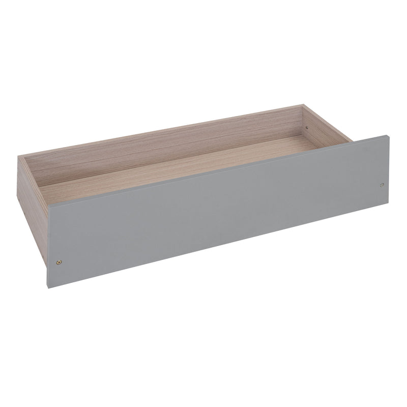 DreamHaus house bed with storage drawers, featuring a cozy house-shaped frame and two spacious drawers for bedroom organization.