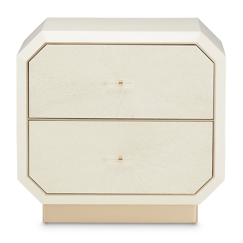 La Rachelle - 2-Drawer Nightstand - Champagne - R&R Furniture Gallery (Fountain Valley, CA)