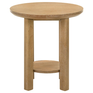 Crispin - 2 Piece Coffee Table Set With Open Shelves - Light Oak