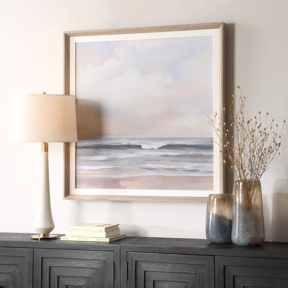 Haze - Framed Print - Light Gray