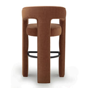 TOV Furniture Malone counter height stool with wooden seat and metal legs, 24-27 inch height for kitchen or bar seating.