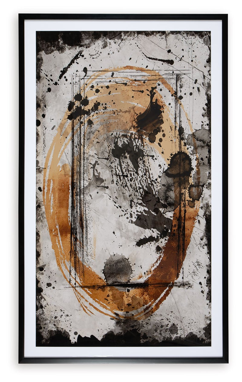 Clefting - Wall Art - Black / Caramel / Tan - R&R Furniture Gallery (Fountain Valley, CA)