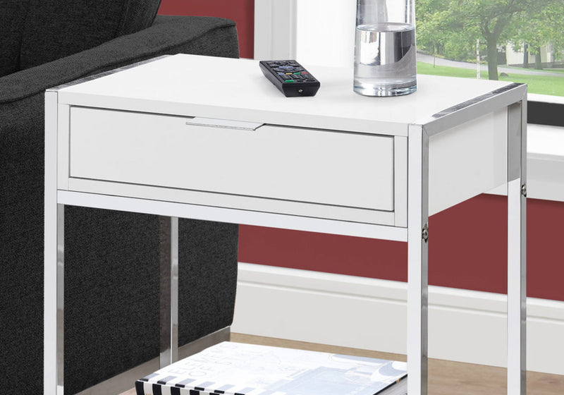 Accent Side Table, Storage Drawer, Spacious Tabletop - R&R Furniture Gallery (Fountain Valley, CA)