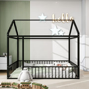 Metal Bed House Bed Frame With Fence - R&R Furniture Gallery (Fountain Valley, CA)