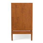Simpli-Home Harper sideboard buffet with wooden finish, featuring multiple storage drawers and cabinet doors.