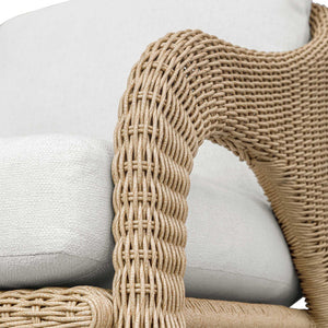 Kavali - Outdoor Wicker Lounge Chair - Woodtone