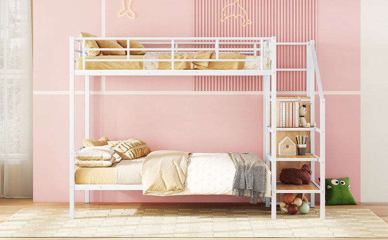 Bunk Bed With Lateral Storage Ladder And Wardrobe - R&R Furniture Gallery (Fountain Valley, CA)