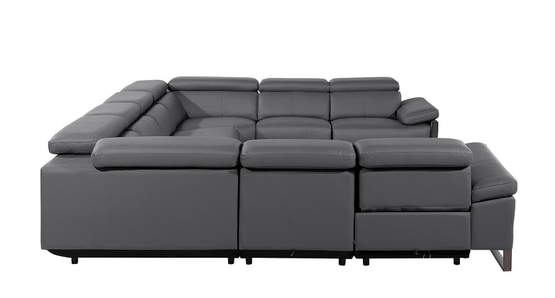 1246 - 8-Piece U-Shaped Modular Power Reclining Sectional With 4 Power Recliners And Power Headrests