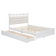 Storage Platform Bed, With 2 Big Drawers, Trundle, One Set Of Sockets & USB Ports - R&R Furniture Gallery (Fountain Valley, CA)