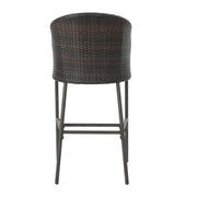 Outdoor 31" Rattan Barstools With Waterproof Cushions (Set of 2) - Multi Brown - R&R Furniture Gallery (Fountain Valley, CA)