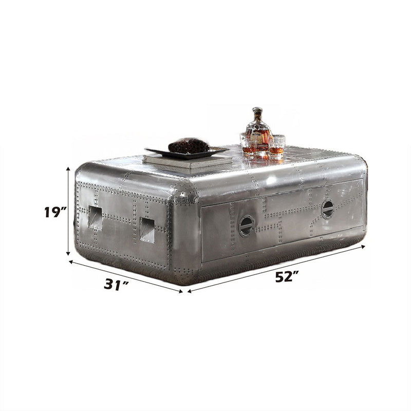 Brancaster - 19" Coffee Table - Aluminum - R&R Furniture Gallery (Fountain Valley, CA)