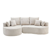 2 Piece Fabric Cloud Curved Sectional Sofa With Chaise For Living Room - R&R Furniture Gallery (Fountain Valley, CA)