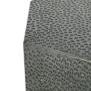 Modern hammered iron geometric end table by Noble House with a sleek design and sturdy metal construction.