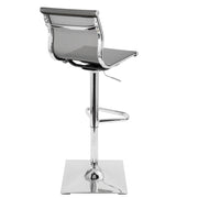 Lumi Source Mirage adjustable barstool with swivel, contemporary design, bar height 28-30 inches, featuring a sleek modern look.