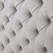 Queen Size Headboard With Button Tufting - Light Gray - R&R Furniture Gallery (Fountain Valley, CA)