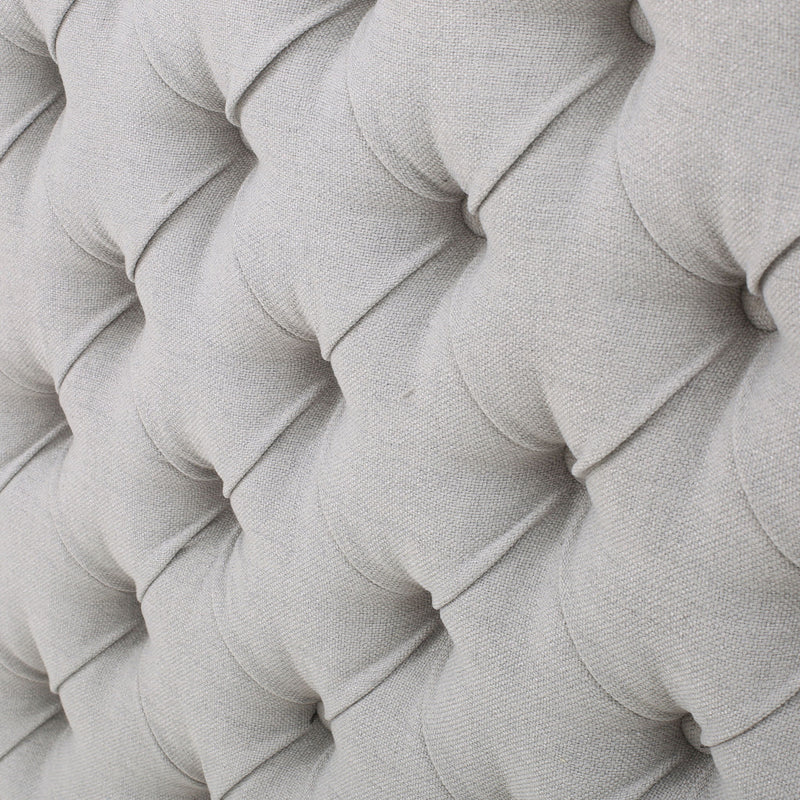 Queen Size Headboard With Button Tufting - Light Gray - R&R Furniture Gallery (Fountain Valley, CA)