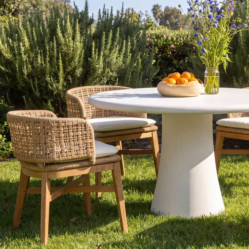 Jemina - Outdoor Dining Table - White