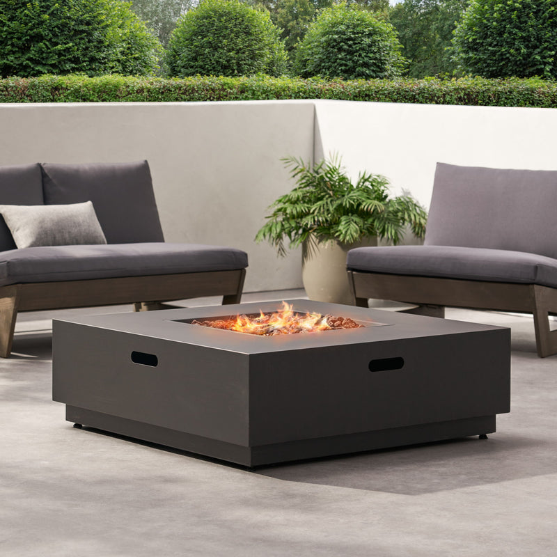 Modern Square Fire Pit With 50, 000 Btu