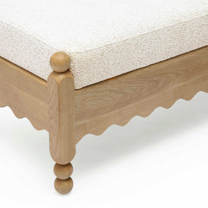 Thelma - Performance Basketweave Bench - Cream