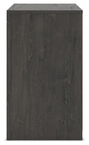 Fraluna - Two Drawer Night Stand - Charcoal - R&R Furniture Gallery (Fountain Valley, CA)