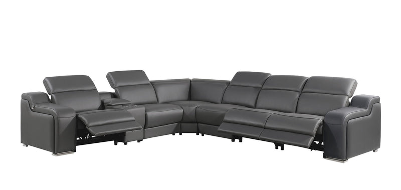 1116 - Power Reclining Italian Leather Sectional - R&R Furniture Gallery (Fountain Valley, CA)