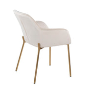 Set of two Lumi Source Daniella contemporary dining chairs with sleek design and neutral upholstery showing in the image.